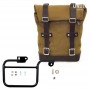 Side bag in canvas and Unitgarage bag holder frame for BMW K75 K100