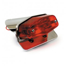 Universal Custom Lucas chrome motorcycle rear light with ECE approval