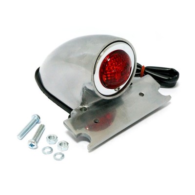 Universal motorcycle rear light Sparto polished ECE approved