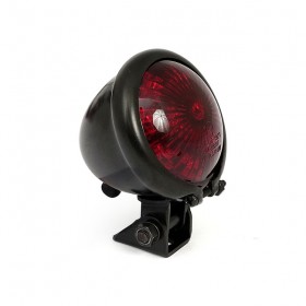 Bates universal motorcycle rear light with black body and red lens ECE approved