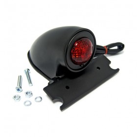 Universal motorcycle rear light Sparto black ECE approved