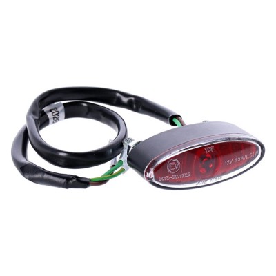 Fanale posteriore universale moto mini oval led omologato ECE