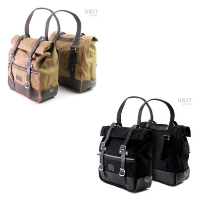 Due borse laterali universali moto in canvas Unitgarage