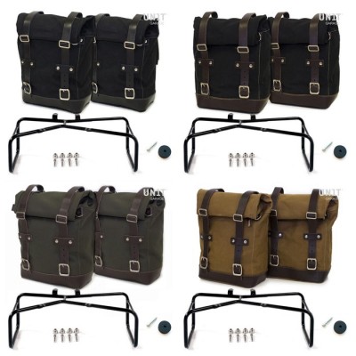 Due Borse laterali canvas + doppio telaio BMW R NineT Family Unitgarage