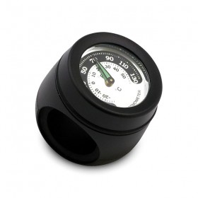 Black motorcycle handlebar thermometer