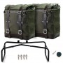Two Scram canvas side bags 22-30L + BMW R NineT Family Unitgarage double chassis