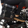 BMW R NineT Family two Scram side bags in split leather + Unitgarage frame