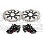 Triumph Bonneville T120 front brake kit with 340 discs and 4-piston Brembo calipers