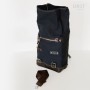 Black Brown canvas side bag + right frame Triumph Bonneville T120 Unitgarage