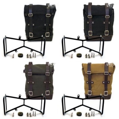 BMW R NineT Borsa laterale in canvas + telaio simmetrico Unitgarage