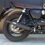Pair of black Bonneville T100 approved bottle exhaust silencers