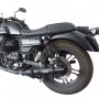 Pair of Moto Guzzi V7 III approved black bottle exhaust silencers
