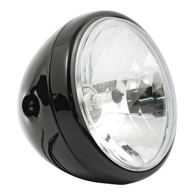 Reno black headlight Homologated with 7" side connection