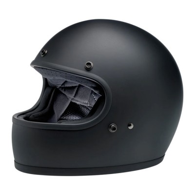 Casco integrale stile vintage Biltwell Gringo nero opaco