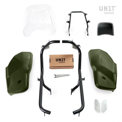 Kit carrozzeria Dual verde opaco Triumph Scrambler 1200 XE XC Unitgarage