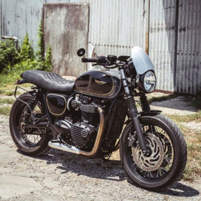 Triumph Bonneville T100 T120 Speed Twin brushed aluminum screen