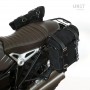 BMW R NineT two side bags in split leather + double symmetrical unitgarage frame