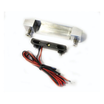 Universal motorcycle license plate light with aluminum housing