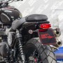 License plate holder with Lucas headlight approved for Triumph Street Scrambler