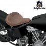 Sella monoposto a molle marrone invecchiato stile bobber