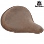 Sella monoposto a molle marrone invecchiato stile bobber