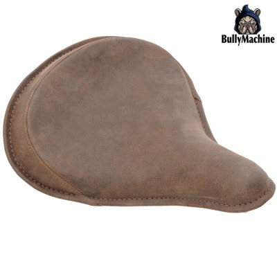 Sella monoposto a molle marrone invecchiato stile bobber