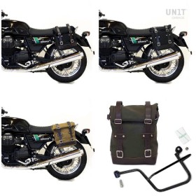 Moto Guzzi V7 I II III dal 2008 al 2020 borsa in canvas e supporto sinistro Unitgarage