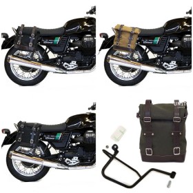 Moto Guzzi V7 I II III from 2008 to 2020 canvas bag and right support Unitgarage