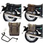 Moto Guzzi V7 from 2008 to 2020 split leather bag and right support Unitgarage