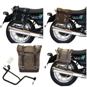 Moto Guzzi V7 from 2008 to 2020 split leather bag and right support Unitgarage