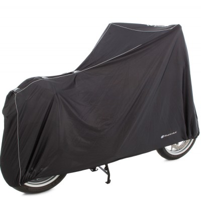 Black indoor motorcycle cover for BMW
