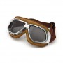 Classic Bandit glasses in brown leather and smoked lenses