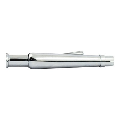 Universal straight Trumpet chrome exhaust muffler