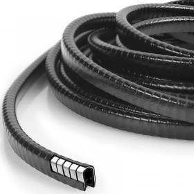 Black rubber U-seal with metal core