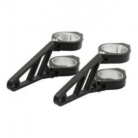 Set of motorcycle headlight supports for 50 mm 52 mm 54 mm fork, black colour