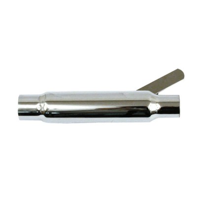 Universal exhaust terminal 30 cm long Shorty Straight Cut Chrome