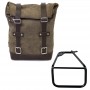 Side bag in split leather 10L-14L + frame BMW R12 NineT sx