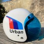 Bandit Slim model open motorcycle helmet with very small approved shell and Urban livery