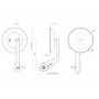 Eccentrico specchio end Mount Rizoma per BMW R12 e R12 NineT