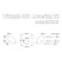 Kit abbassamento sospensione posteriore -15 mm Triumph Scrambler 400X e Speed 400