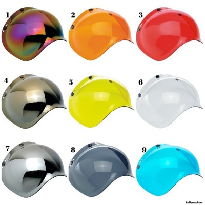 Bubble visor 3 buttons in various colors