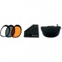 Cruiser II Black helmet goggles equipped with 3 types of lenses