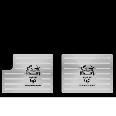 Pedane in alluminio per tappetini personalizzabili Abarth 500 595 695 one off