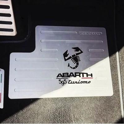 Pedane in alluminio per tappetini personalizzabili Abarth 500 595 695 Scorpione