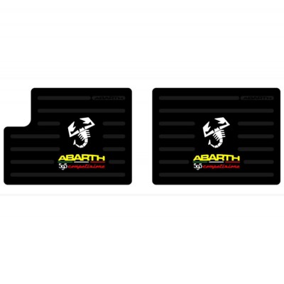 Pedane in alluminio per tappetini personalizzabili Abarth 500 595 695 modello3