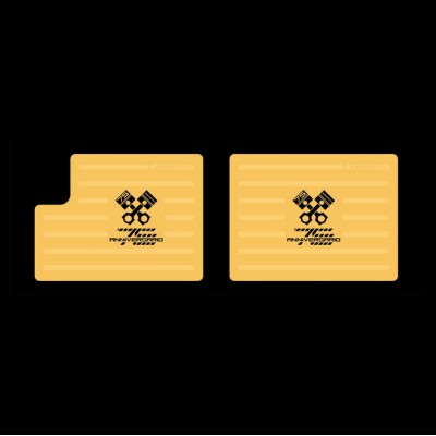 Pedane in alluminio per tappetini personalizzabili Abarth 500 595 695 Pistoni