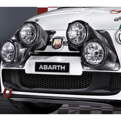 Abarth 500 carbon auxiliary headlight holder for racing use