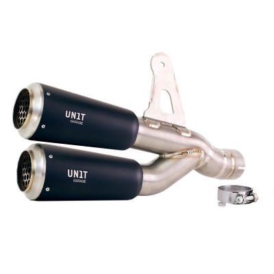 Doppio scarico per BMW R1300GS gp style nero Unit Garage
