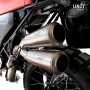 High double muffler in titanium with visible welding BMW R NineT Unitgarage