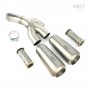 BMW R NineT Low double muffler in titanium with Unitgarage visible welding